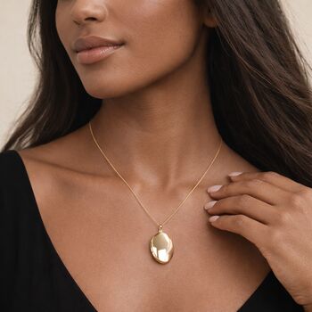 Personalised Large Solid 9ct Yellow Gold Diamond Oval Locket With Photos, 2 of 10