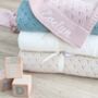 Personalised Knitted Cotton Pointelle Baby Blanket, thumbnail 4 of 11