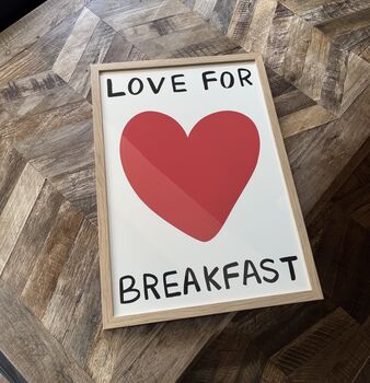 Love For Breakfast Art Print, 3 of 4