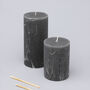 G Decor Scented Breeze Collection Dark Grey Marbled Pillar Candle Wild Lotus Scent, thumbnail 1 of 3