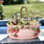Pink And Red Strawberry Fields Planter Vase, thumbnail 4 of 12