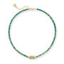 Blue And Green Natural Stone Beaded Charm Necklace, thumbnail 1 of 2