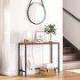 Brown Console Table Hallway Table Narrow Side Table, thumbnail 1 of 9