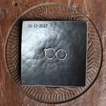 Personalised 6th Anniversary Gift; Hammered Iron Dish, 5 of 12