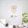 New Baby Card Hello Little One Wooden Babygrow, thumbnail 4 of 5