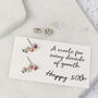 Sterling Silver And Cubic Zirconia 50th Birthday Ear Studs, thumbnail 6 of 9