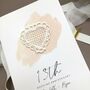13th Lace Wedding Anniversary Personalised Card, thumbnail 2 of 5
