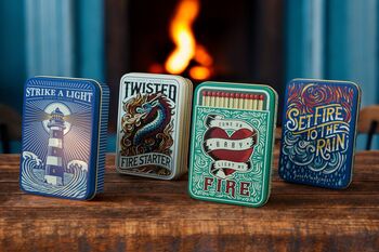 'Twisted Fire Starter' Match Tin Box Home Gift Dragon, 2 of 11