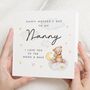 Personalised Nanny Mothers Day Bear Card, thumbnail 1 of 7