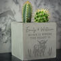 Highland Personalised Cow Concrete Plant Pot, thumbnail 1 of 3