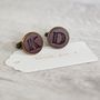 Personalised Leather Initial Cufflinks, thumbnail 8 of 12