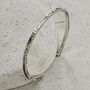 Personalised Men’s Textured Silver Cuff, thumbnail 1 of 4