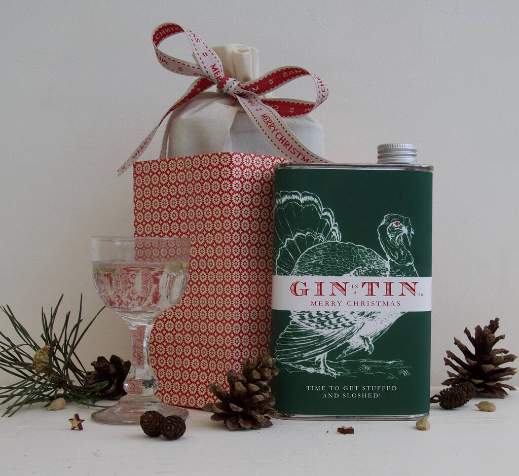 Limited Edition, Christmas Gin In Festive Tins By Gin In A Tin