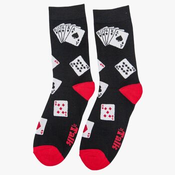 Men's Bamboo Socks Black Poker Cards, 2 of 5