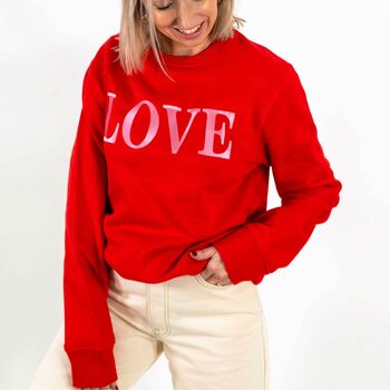 Embroidered Love Premium Fairwear Sweatshirt, 3 of 10