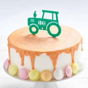 Personalised Tractor Birthday Cake Topper, 2 of 5