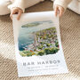 City Travel Poster For Bar Harbor Maine, thumbnail 3 of 7