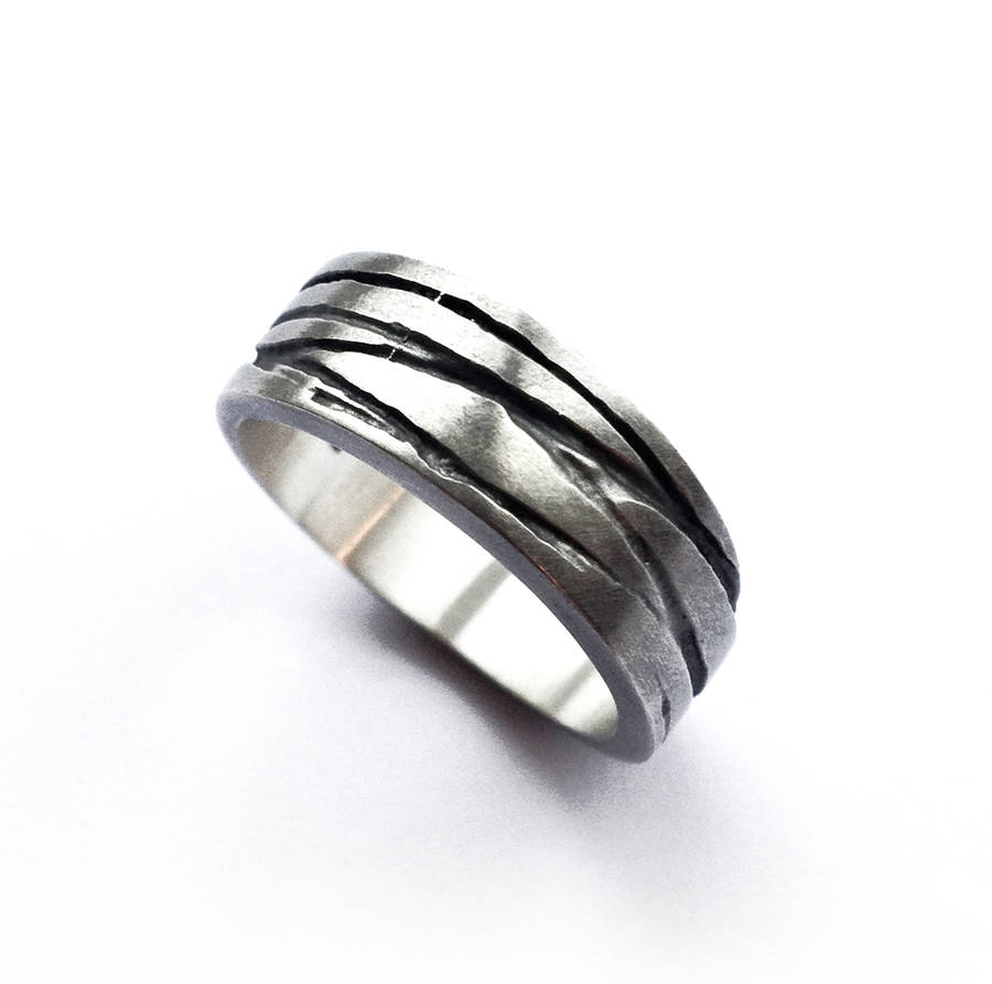 Silver Texture Bound Ring By Sarah Sheridan Designs ...