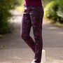 Floral Camo Trousers Plum, thumbnail 1 of 3