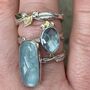 Cast Willow Ring With Diamond And Gold Leaves, thumbnail 3 of 5