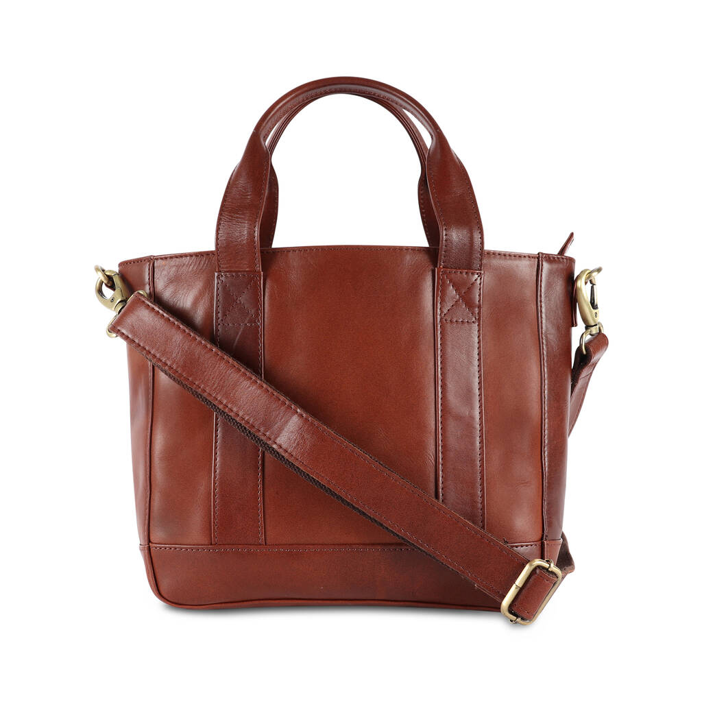 Brown Leather Handbag Tote By The Leather Store | notonthehighstreet.com