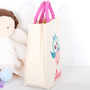 Personalised Girls Owl Canvas Bag With Rope Handles, thumbnail 2 of 2