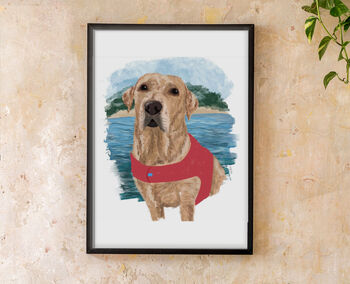 Personalised Dog Cat Pet Custom Portrait, Print/Digital, 2 of 8