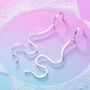 Wavy Abstract Sterling Silver Earrings, thumbnail 4 of 7