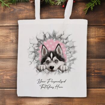 Personalised Christmas Husky Break Through, 7 of 10