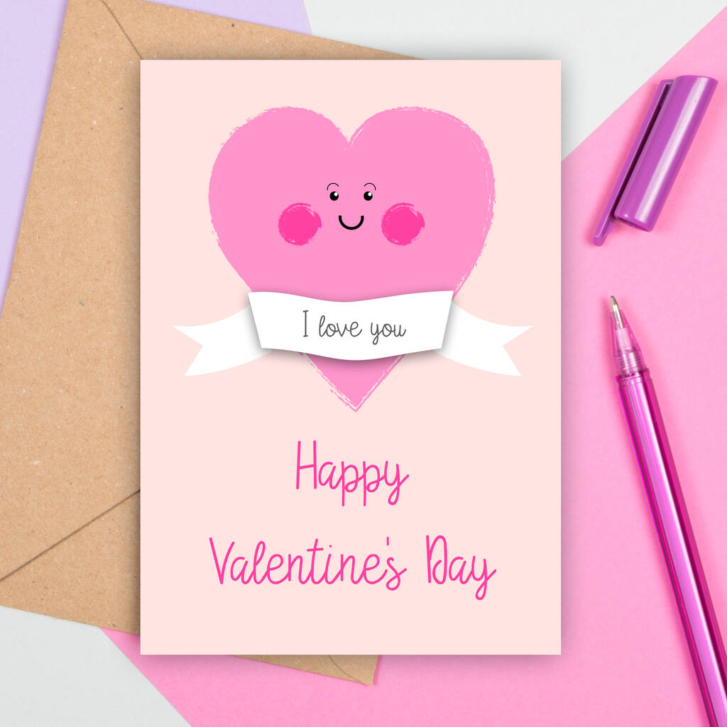 I Love You Heart Valentine's Day Card By Adam Regester Design