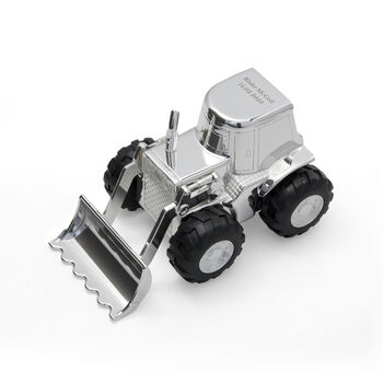 Personalised Silver Plated Digger Money Box, 4 of 6