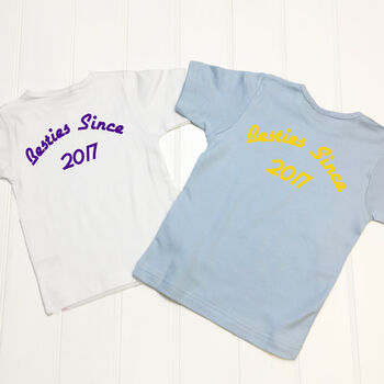 Personalised Besties T Shirt Set, 3 of 9