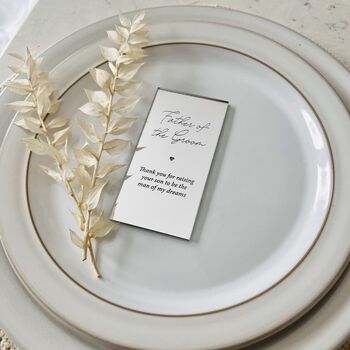 Father Of The Groom Gold Silver Wedding Place Setting, 2 of 3