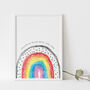 There's No Place Quite Like Home Spotty Rainbow Print, thumbnail 1 of 2