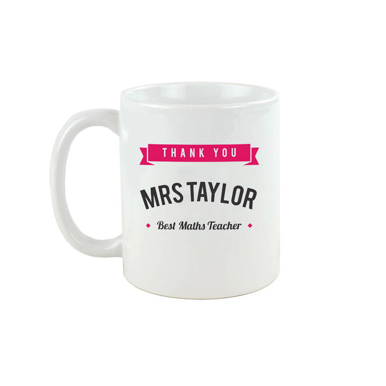 personalised thank you teacher mug by ellie ellie