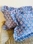Floral Print Block Print Cushion, thumbnail 1 of 4