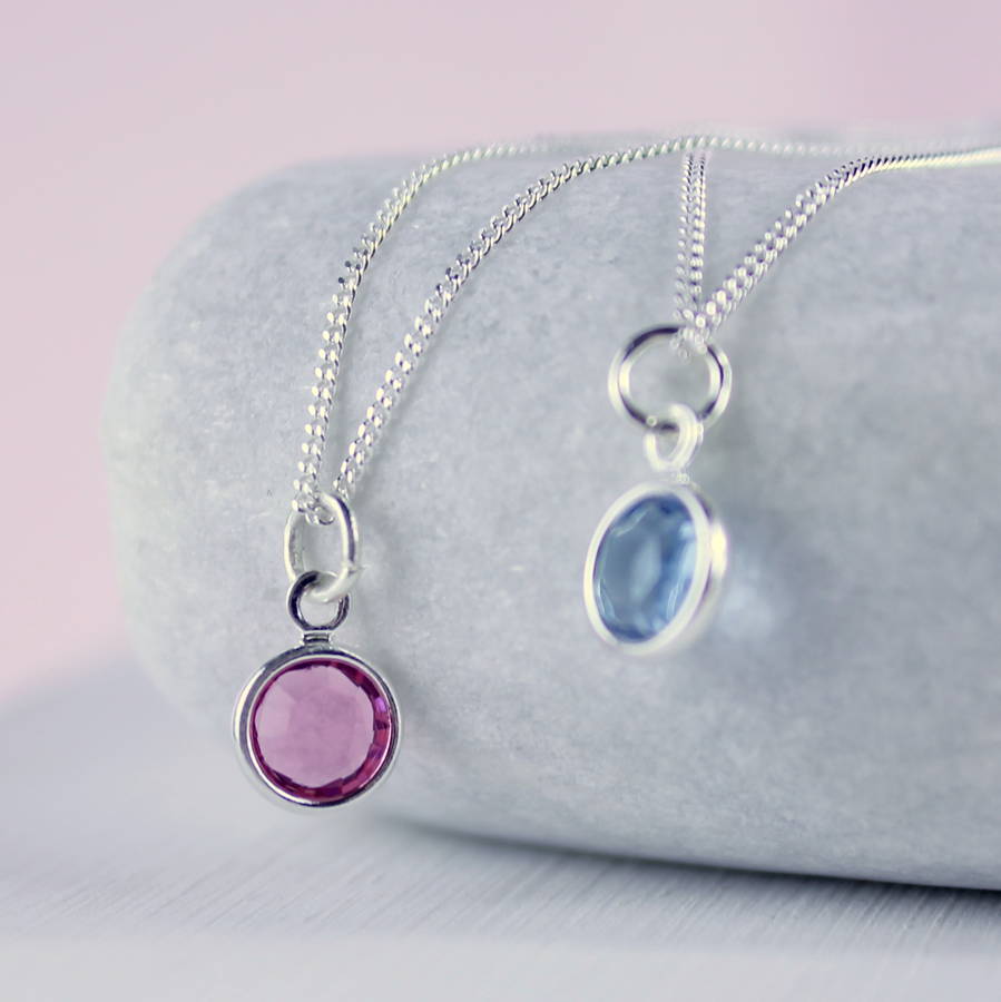 swarovski crystal birthstone pendant by joy by corrine smith