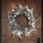 60cm Pre Lit Outdoor Snowy Christmas Wreath, thumbnail 2 of 4