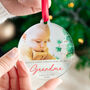 Personalised Photo Christmas Bauble – First Christmas As Grandma Gift, thumbnail 1 of 7