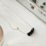 925 Silver Black Obsidian Semi Precious Stone Necklace, thumbnail 1 of 5