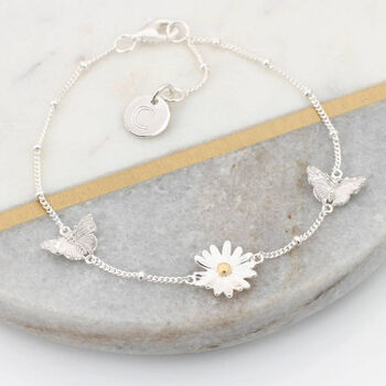 Personalised Silver And Gold Plated Daisy Bracelets, 5 of 6