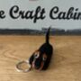 Needle Felted Handmade Tiny Dachshund Keyring/Black And Tan/Chocolate And Tan/Red, thumbnail 2 of 12