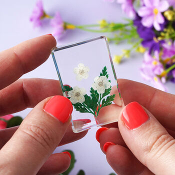 The Flower Market Three White Flowers In Resin, 2 of 4