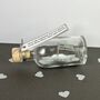 Personalised Silver Paper Ship In A Bottle – Silver Wedding Anniversary Gift, thumbnail 5 of 9