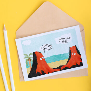 Lava Volcanoes Valentine Card, 2 of 3