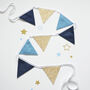 Navy And Gold Glitter Bunting, thumbnail 3 of 4