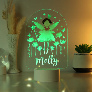 Personalised Fairy LED Colour Changing Night Light, 2 of 9