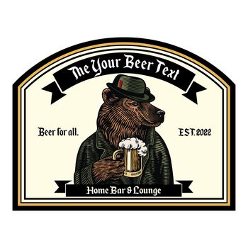The Grizzly Beer Personalised Bar Sign, 3 of 9