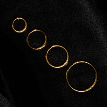 Silver Stainless Steel Hoop Earrings For Men, 7 of 10