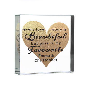 Personalised Every Love Story Crystal Token, 2 of 4